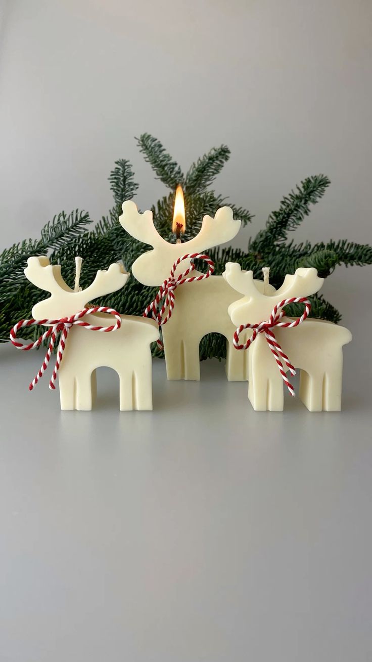 Festive Elk Candle Box