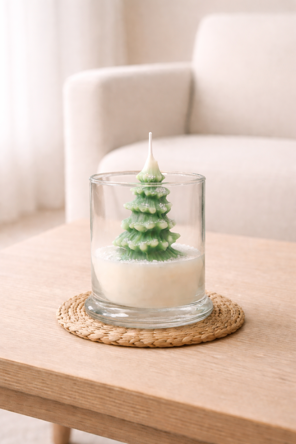 Let It Snow Tree Candle