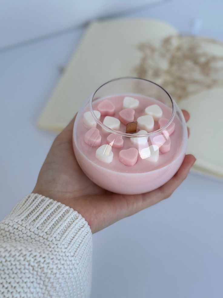 Pink Love Candle