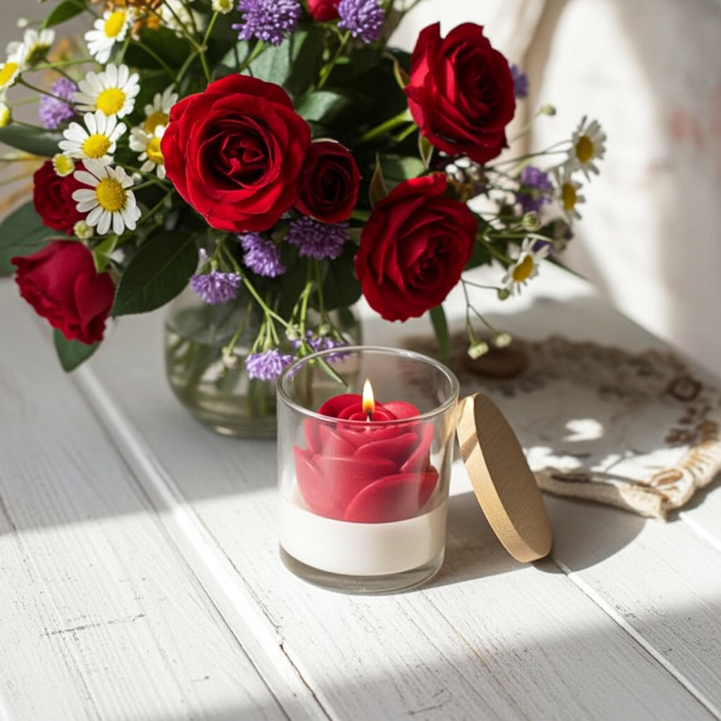 My Little Rose Candle