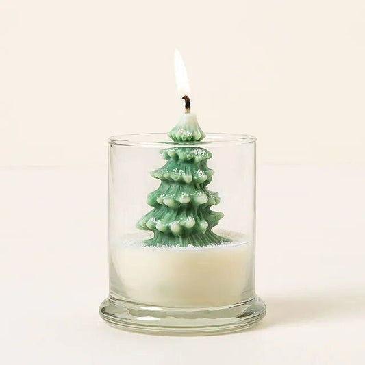 Let It Snow Tree Candle