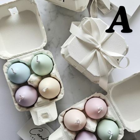 Spring Egg Candle Set – 4-Pack Gift Box