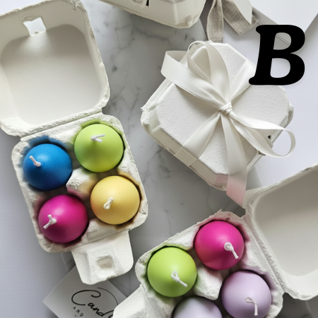 Spring Egg Candle Set – 4-Pack Gift Box