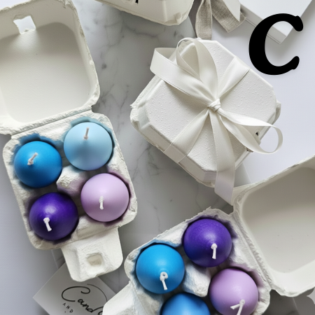 Spring Egg Candle Set – 4-Pack Gift Box
