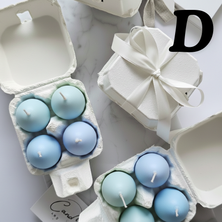Spring Egg Candle Set – 4-Pack Gift Box