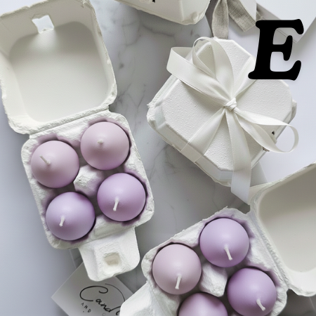Spring Egg Candle Set – 4-Pack Gift Box