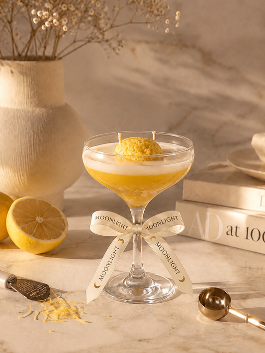 Artisanal Lemon Sorbet Coupe Candle