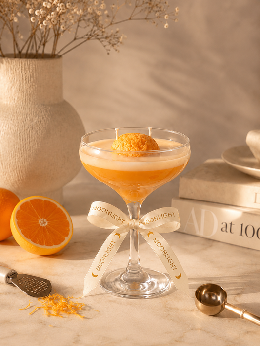 Artisanal Orange Creamsicle Coupe Candle