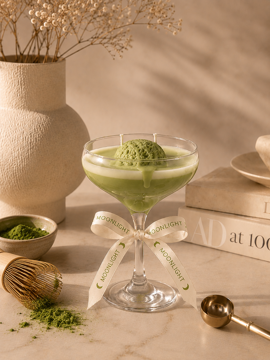 Artisanal Matcha Ice Cream Coupe Candle