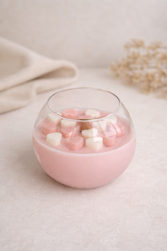 Pink Love Candle