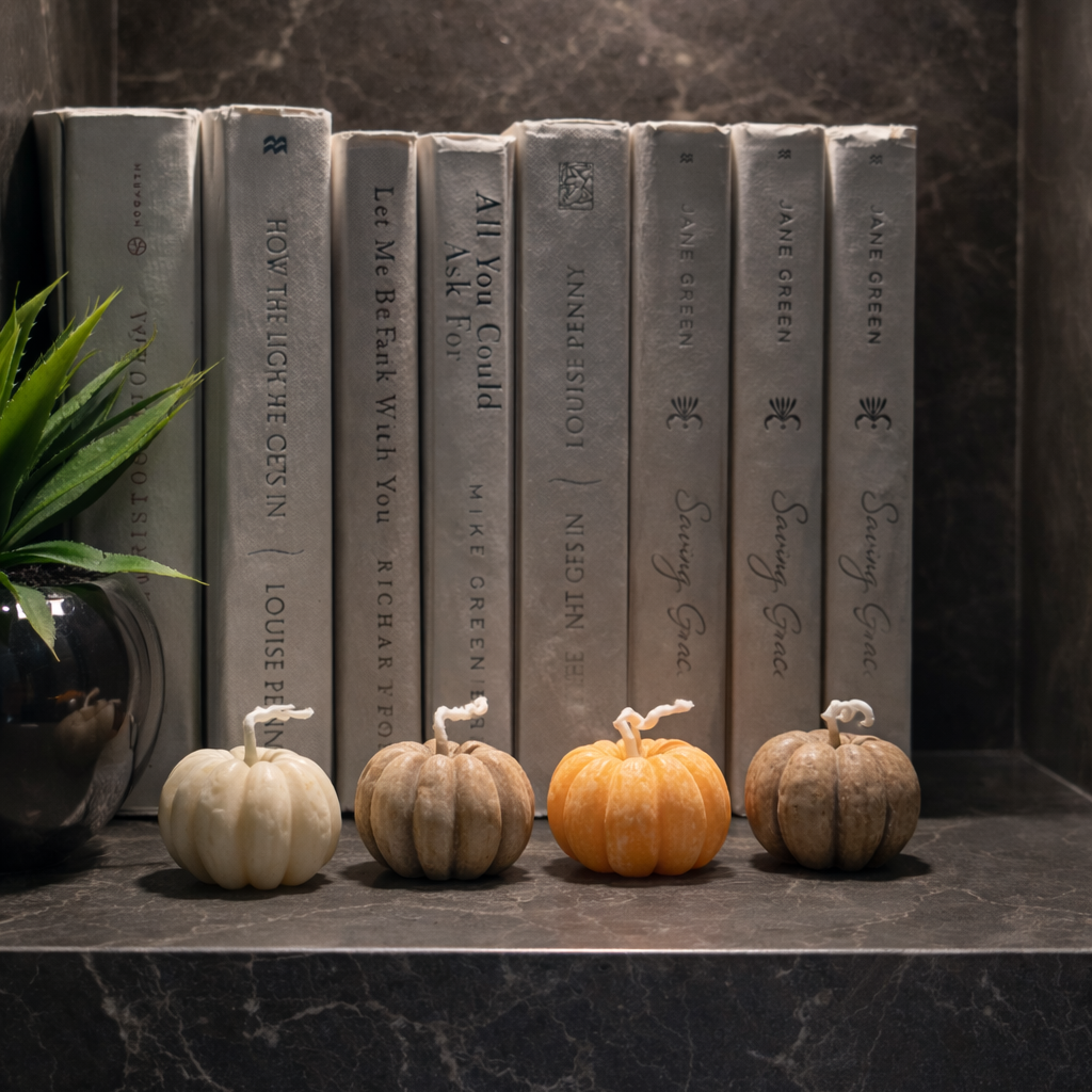 4 Mini Fall Pumpkin Candle