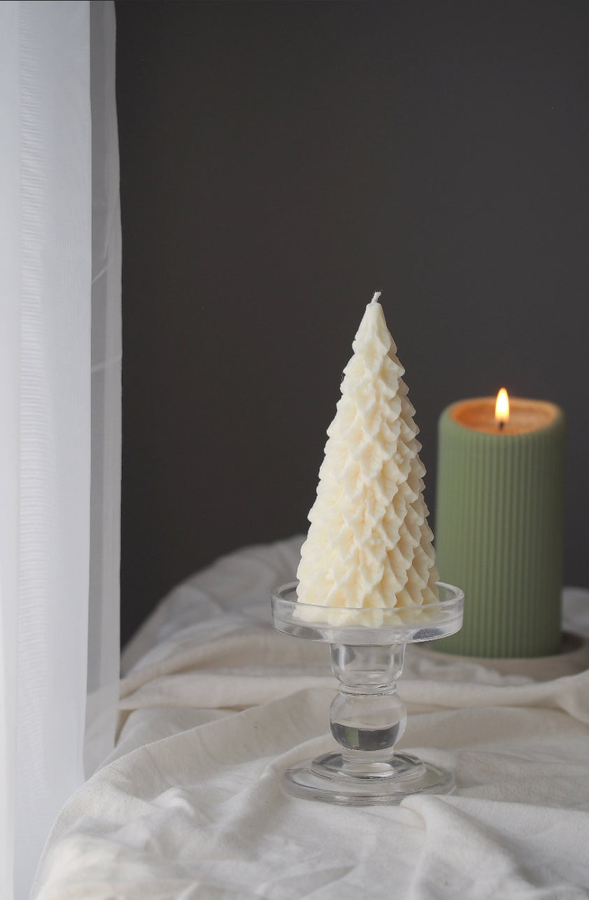 Snowy Tree Candle