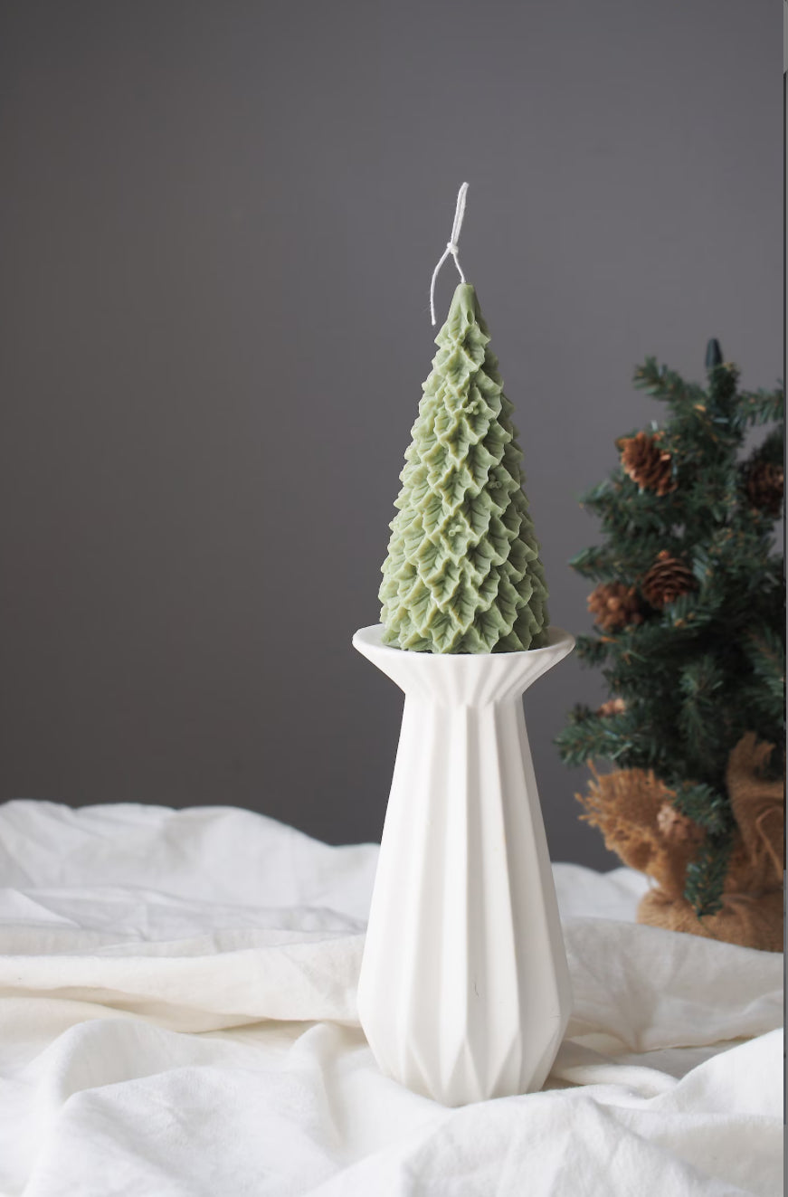 Snowy Tree Candle