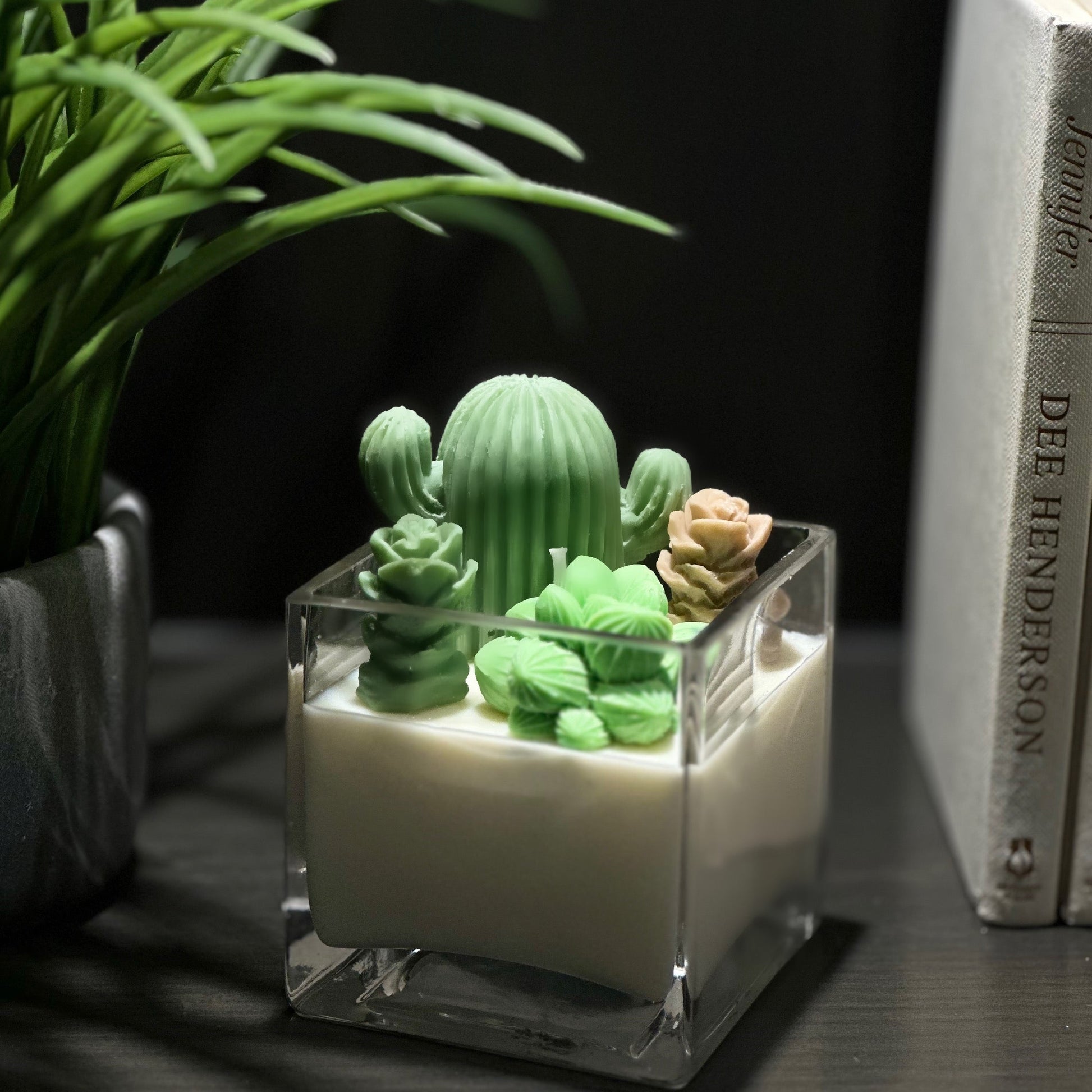 succulent candle plant Succulent Garden Candle – Moonlight