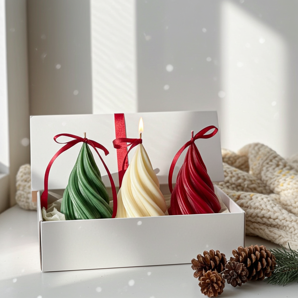 Twisted Tree Candle Set