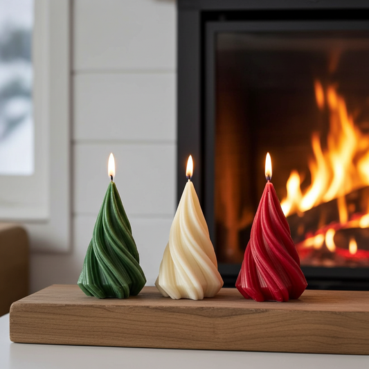 Twisted Tree Candle Set