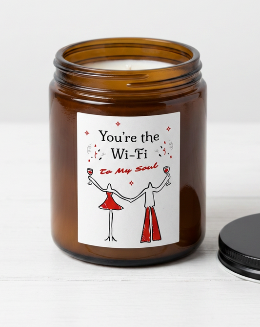 Wi-Fi To My Soul Wine & Toast Candle
