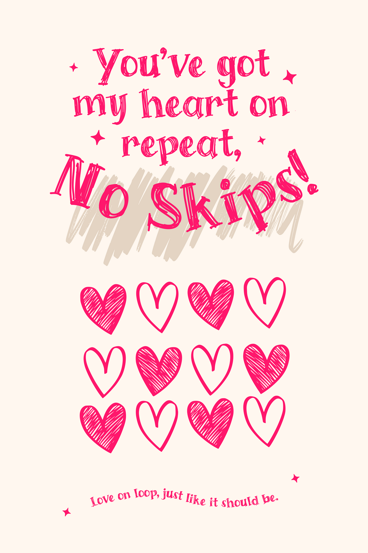 No Skips Romantic Heart Candle