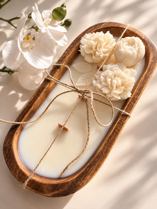 Luxury Wooden Bloom Candle