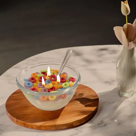 Colorful Cereal Candle