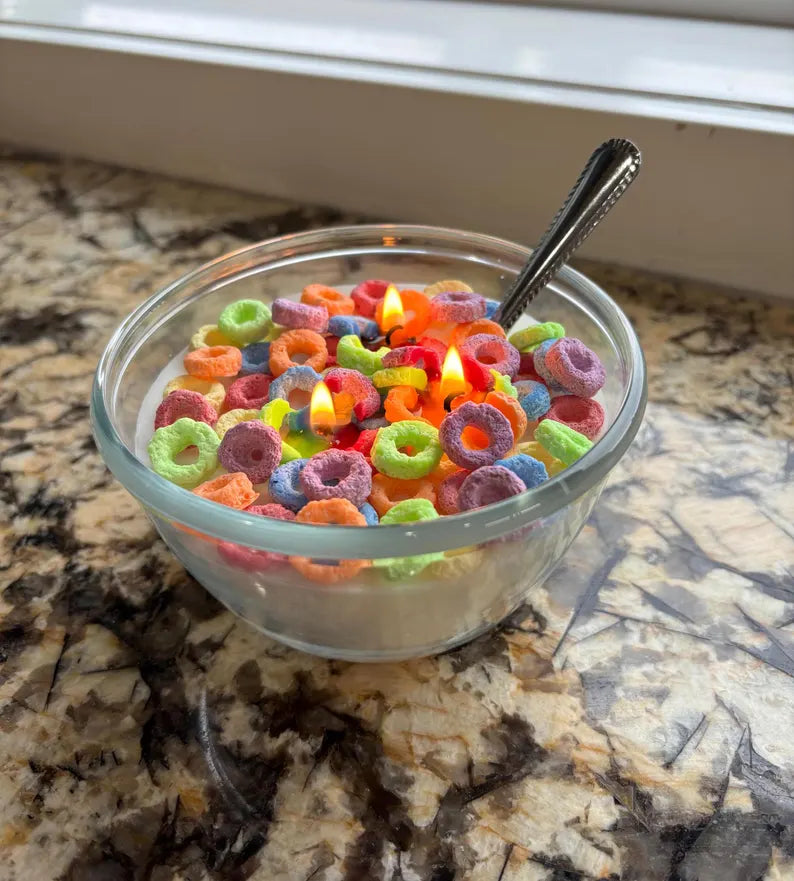 Colorful Cereal Candle