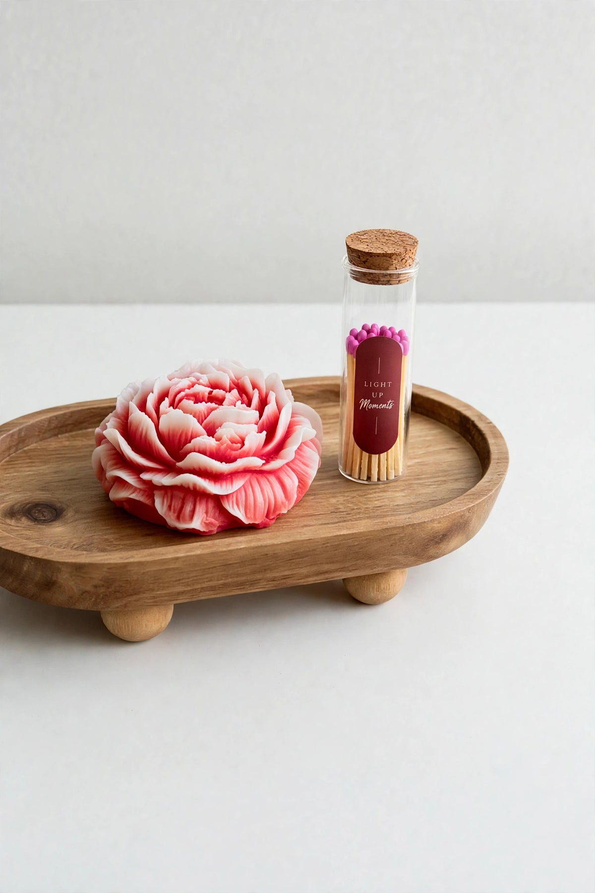 Oval Wooden Candle Tray