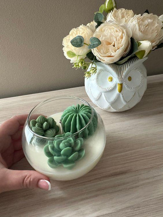 Succulent Bowl Candle