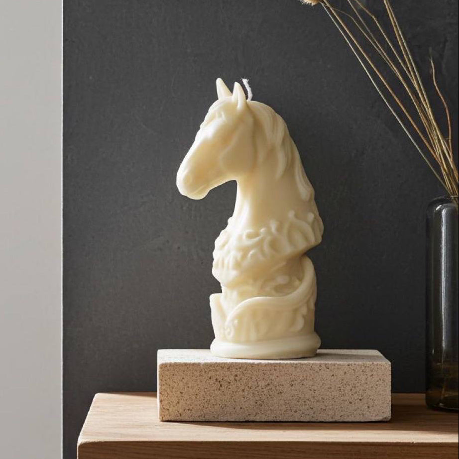 Rokhsa Horse Statue Candle