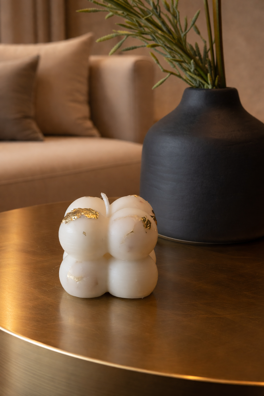 Gold Bubble Mini Candle